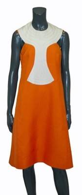 60s Pierre Cardin orange dress